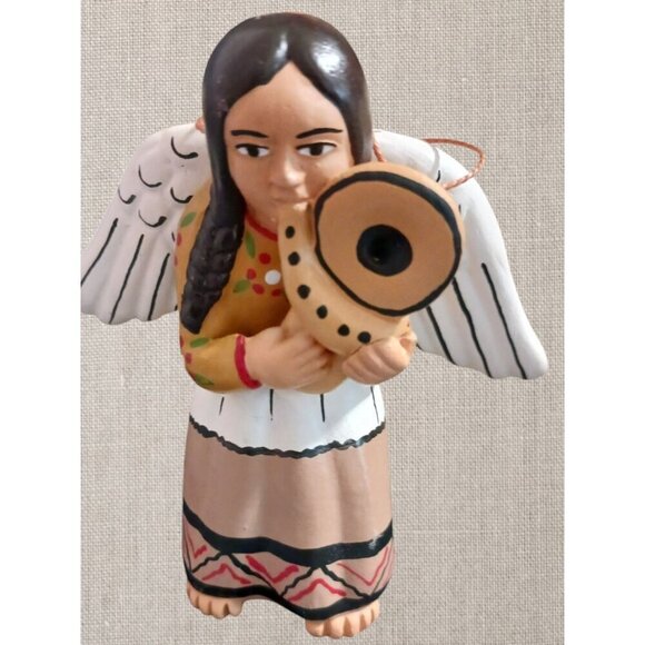 Roman Inc. 2003 Angel Figurines With Instruments & Fire Pit Set set of 5 - Picture 9 of 12